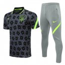 Polo Atletico Madrid Set Completo 2020/2021 Nero Grigio Polo Atletico Madrid Set Completo 2020/2021 Nero Grigio