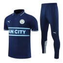 Polo Manchester City Set Completo 2022 2023 Blu Navy Polo Manchester City Set Completo 2022 2023 Blu Navy