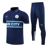 Polo Manchester City Set Completo 2022 2023 Blu Navy