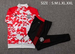 Giacca Manchester United 2022 Rosso Bianco Giacca Manchester United 2022 Rosso Bianco