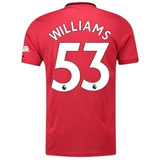 Maglia Manchester United NO.53 Williams Home 2019 2020 Rosso