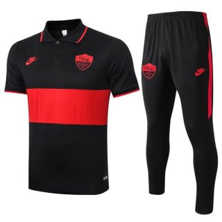 Polo AS Roma Set Completo 2019 2020 Nero Rosso