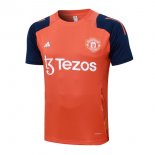 Maglia Formazione Manchester United 2024 2025 Arancione Blu