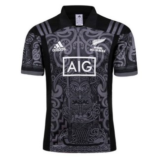 Thailandia Maglia All Blacks Maori 2017 2018 Nero