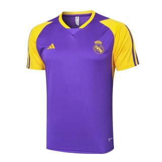 Maglia Formazione Real Madrid 2024 2025 Porpora Giallo