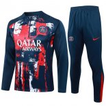 Felpa Allenamento PSG 2024 2025 Rosso Blu 3