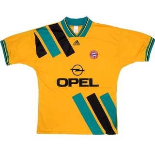 Thailandia Maglia Bayern Munich Away Retro 1993 1995 Giallo