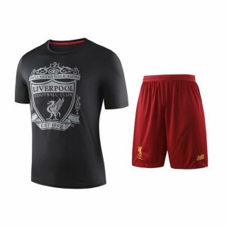 Maglia di Formazione Liverpool Set Completo 2019 2020 Nero Rosso