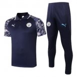 Polo Manchester City Set Completo 2020-2021 Porpora Nero