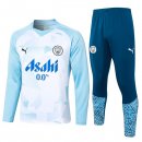 Felpa Manchester City 2024 2025 Bianco Blu Felpa Manchester City 2024 2025 Bianco Blu