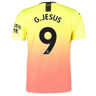 Maglia Manchester City NO.9 G.Jesus Terza 2019 2020 Arancione
