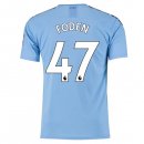 Maglia Manchester City NO.47 Foden Home 2019 2020 Blu Maglia Manchester City NO.47 Foden Home 2019 2020 Blu
