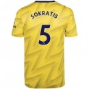 Maglia Arsenal NO.5 Sokratis Away 2019 2020 Giallo Maglia Arsenal NO.5 Sokratis Away 2019 2020 Giallo