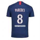Maglia Paris Saint Germain NO.8 Paredes Home 2019 2020 Blu