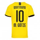 Thailandia Maglia Borussia Dortmund NO.10 M.Gotze Home 2019 2020 Giallo Thailandia Maglia Borussia Dortmund NO.10 M.Gotze Home 2019 2020 Giallo