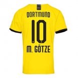 Thailandia Maglia Borussia Dortmund NO.10 M.Gotze Home 2019 2020 Giallo
