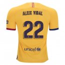Maglia Barcellona NO.22 Aleix Vidal Away 2019 2020 Giallo Maglia Barcellona NO.22 Aleix Vidal Away 2019 2020 Giallo