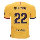 Maglia Barcellona NO.22 Aleix Vidal Away 2019 2020 Giallo