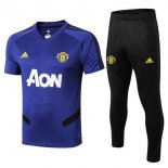 Maglia di Formazione Manchester United Set Completo 2019 2020 Blu