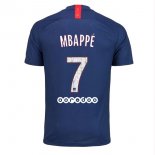 Maglia Paris Saint Germain NO.7 Mbappe Home 2019 2020 Blu