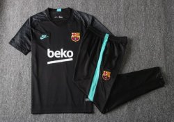 Maglia di Formazione Set Completo Barcellona 2019 2020 Nero Verde