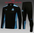 Bambino Felpa Allenamento Marseille 2022 Nero Blu Bambino Felpa Allenamento Marseille 2022 Nero Blu