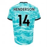 Maglia Liverpool NO.14 Henderson Away 2020 2021 Blu