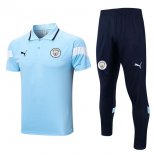 Polo Manchester City Set Completo 2023 2024 Blu
