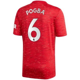 Maglia Manchester United NO.6 Pogba Home 2020 2021 Rosso