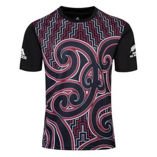 Maglia di Formazione Rugby All Blacks 2018 Nero Rosso
