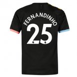 Maglia Manchester City NO.25 Fernandinho Away 2019 2020 Nero