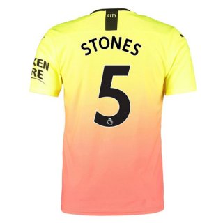 Maglia Manchester City NO.5 Stones Terza 2019 2020 Arancione