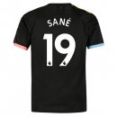 Maglia Manchester City NO.19 Sane Away 2019 2020 Nero Maglia Manchester City NO.19 Sane Away 2019 2020 Nero