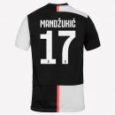 Maglia Juventus NO.17 Mandzukic Home 2019 2020 Bianco Nero Maglia Juventus NO.17 Mandzukic Home 2019 2020 Bianco Nero