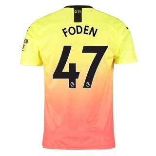 Maglia Manchester City NO.47 Foden Terza 2019 2020 Arancione