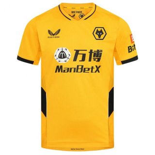 Thailandia Maglia Wolves Home 2021 2022 Giallo