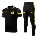 Polo Borussia Dortmund Set Completo 2022 2023 Nero