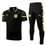 Polo Borussia Dortmund Set Completo 2022 2023 Nero