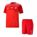 Maglia Svizzera Home Bambino 2022 Rosso Maglia Svizzera Home Bambino 2022 Rosso