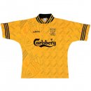 Thailandia Maglia Liverpool Away Retro 1994 1996 Giallo Thailandia Maglia Liverpool Away Retro 1994 1996 Giallo