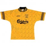 Thailandia Maglia Liverpool Away Retro 1994 1996 Giallo Thailandia Maglia Liverpool Away Retro 1994 1996 Giallo