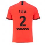Maglia Paris Saint Germain NO.2 T.Silva Away 2019 2020 Arancione