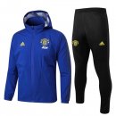 Giacca a vento Manchester United Set Completo 2019 2020 Blu Nero Giacca a vento Manchester United Set Completo 2019 2020 Blu Nero