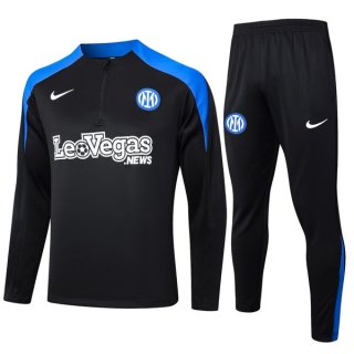Felpa Allenamento Inter Milan 2024 2025 Nero Blu 3