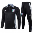 Felpa Allenamento Italia 2024 2025 Nero Grigio 3 Felpa Allenamento Italia 2024 2025 Nero Grigio 3