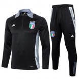 Felpa Allenamento Italia 2024 2025 Nero Grigio 3