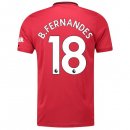 Maglia Manchester United NO.18 B. Fernandes Home 2019 2020 Rosso Maglia Manchester United NO.18 B. Fernandes Home 2019 2020 Rosso