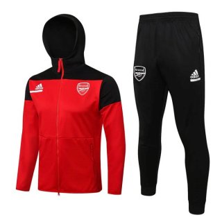Felpa Cappuccio Set Completo Arsenal 2022 2023 Rosso