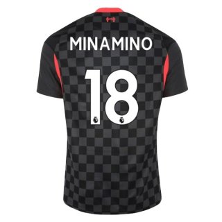 Maglia Liverpool NO.18 Minamino Terza 2020 2021 Nero