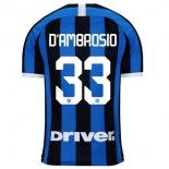 Maglia Inter Milan NO.33 D'Ambrosio Home 2019 2020 Blu Maglia Inter Milan NO.33 D'Ambrosio Home 2019 2020 Blu